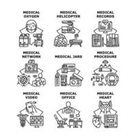 illustrazione vettoriale di icone mediche