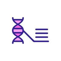 illustrazione del profilo vettoriale dell'icona di analisi del dna