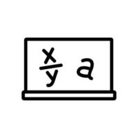 illustrazione del profilo vettoriale dell'icona del computer portatile formula