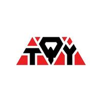 design del logo della lettera triangolare tqy con forma triangolare. tqy triangolo logo design monogramma. modello di logo vettoriale triangolo tqy con colore rosso. logo triangolare tqy logo semplice, elegante e lussuoso. tqy