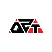 design del logo della lettera del triangolo qzt con forma triangolare. qzt triangolo logo design monogramma. modello di logo vettoriale triangolo qzt con colore rosso. qzt logo triangolare logo semplice, elegante e lussuoso. qzt