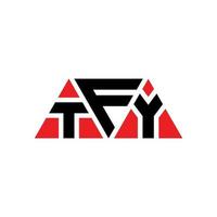 design del logo della lettera triangolare tfy con forma triangolare. tfy triangolo logo design monogramma. modello di logo vettoriale triangolo tfy con colore rosso. logo triangolare tfy logo semplice, elegante e lussuoso. tfy