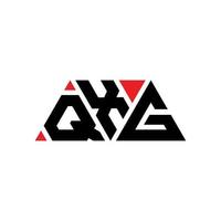 design del logo della lettera triangolare qxg con forma triangolare. monogramma del design del logo del triangolo qxg. modello di logo vettoriale triangolo qxg con colore rosso. logo triangolare qxg logo semplice, elegante e lussuoso. qxg