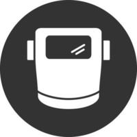 icona invertita glifo della maschera di saldatura vettore