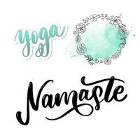 scritte vettoriali. poster calligrafico con frase - namaste. citazione disegnata a mano. illustrazione vettoriale