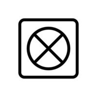 il passaggio è vietato icona vettore. illustrazione del simbolo del contorno isolato vettore