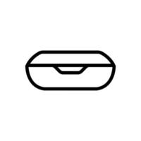 vettore icona pranzo al sacco. illustrazione del simbolo del contorno isolato