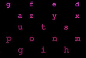 layout vettoriale rosa scuro con alfabeto latino.