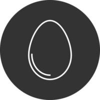 icona della linea dell'uovo invertita vettore