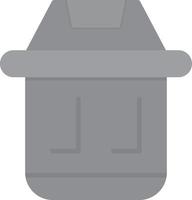 cestino della spazzatura piatto in scala di grigi vettore