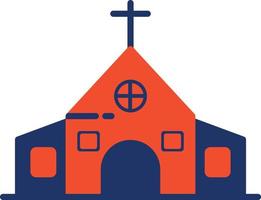 icona del colore della chiesa vettore