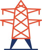 icona del colore della torre elettrica vettore