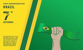 illustrazione vettoriale giorno dell'indipendenza del brasile. sfondo biglietto di auguri