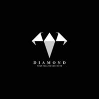 illustrazione vettoriale del design minimalista del logo del diamante