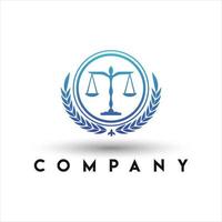 logo dello studio legale. logo della scala della giustizia vettore
