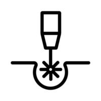vettore icona taglio saldatura laser. illustrazione del simbolo del contorno isolato