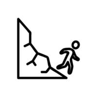 vettore icona frana. illustrazione del simbolo del contorno isolato