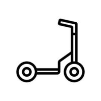 kick scooter veicolo elettrico icona vettore contorno illustrazione
