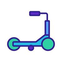 kick scooter per bambino icona vettore illustrazione del profilo