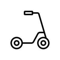 kick scooter trasporto urbano icona vettore illustrazione del profilo