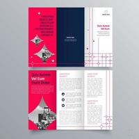 modello di brochure ripiegabile design geometrico minimalista per aziende e aziende. modello di vettore dell'opuscolo di concetto creativo.