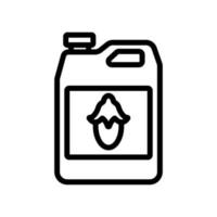 illustrazione del profilo vettoriale dell'icona del contenitore del liquido di jojoba