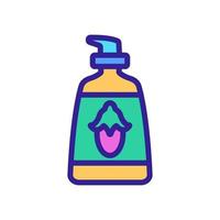 illustrazione del profilo del vettore dell'icona della bottiglia di sapone liquido di jojoba