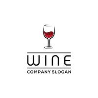 logo del vino rosso - illustrazione vettoriale. disegno dell'emblema del vino rosso su sfondo bianco, adatto alle tue esigenze di progettazione, logo, illustrazione, animazione, ecc. vettore