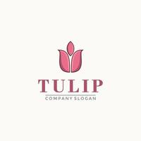 logo fiore tulipano - illustrazione vettoriale. design dell'emblema del fiore di tulipano, adatto alle tue esigenze di design, logo, illustrazione, animazione, ecc. vettore