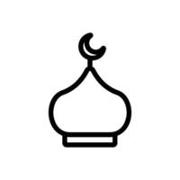 vettore icona islam. illustrazione del simbolo del contorno isolato