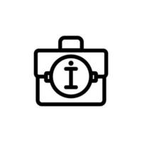 vettore icona informazioni portafoglio. illustrazione del simbolo del contorno isolato