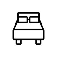 vettore icona letto. illustrazione del simbolo del contorno isolato