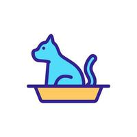 vettore icona lettiera per animali domestici. illustrazione del simbolo del contorno isolato