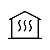 vettore icona aria riscaldamento casa. illustrazione del simbolo del contorno isolato