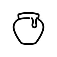 vettore icona miele. illustrazione del simbolo del contorno isolato