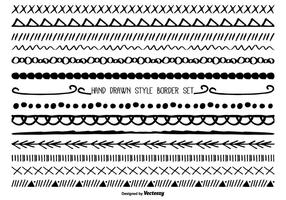 Confini stile carino disegnato a mano vettore