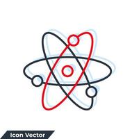 illustrazione vettoriale del logo dell'icona della fisica. modello di simbolo dell'atomo quantistico per la raccolta di grafica e web design