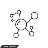 illustrazione vettoriale del logo dell'icona della fisica. modello di simbolo della molecola per la raccolta di grafica e web design