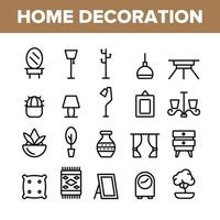 collezione di oggetti per la decorazione della casa set di icone vettoriali
