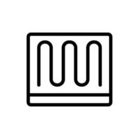 illustrazione del profilo vettoriale dell'icona dell'attrezzatura per pavimenti termici