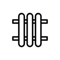 vettore icona radiatore. illustrazione del simbolo del contorno isolato