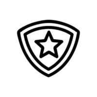 vettore icona scudo super eroe. illustrazione del simbolo del contorno isolato