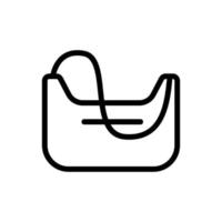 borsa sportiva con illustrazione del profilo vettoriale dell'icona della maniglia cadente