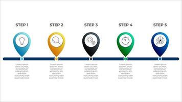 semplice passo infografica illustrazione vettoriale su sfondo bianco. set di infografica opzione piatta.