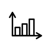vettore dell'icona del grafico di crescita. illustrazione del simbolo del contorno isolato