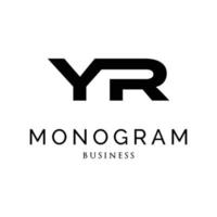 lettera iniziale yr monogramma logo design ispirazione vettore