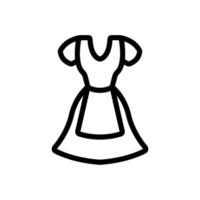 icona vettore femminile di abbigliamento. illustrazione del simbolo del contorno isolato