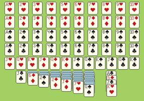 solitare carte in stile pixel vettore