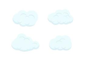 raccolta del vettore della nuvola della bolla del fumetto su fondo bianco