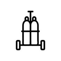 vettore icona fascio di gas. illustrazione del simbolo del contorno isolato